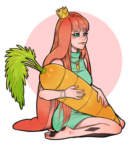 Commission for Risenredeemer. A queen of carrot.