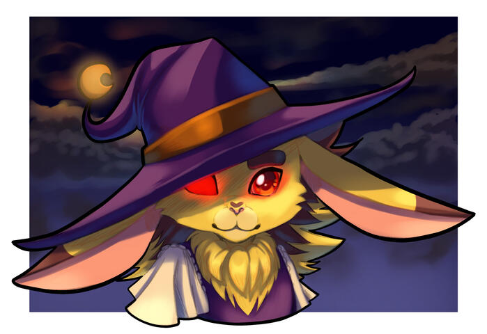 Kitsu as a witch.