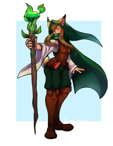 Commission for superpotatoes1939. A lynx druid.